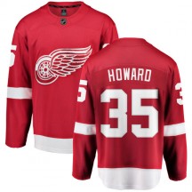 Men's Fanatics Branded Detroit Red Wings Jimmy Howard Red Home Jersey - Breakaway