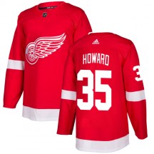 Men's Adidas Detroit Red Wings Jimmy Howard Red Jersey - Authentic