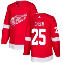 Men's Adidas Detroit Red Wings Mike Green Green Red Jersey - Authentic