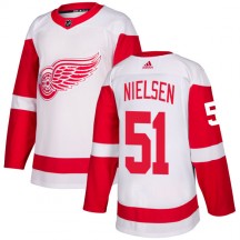 Men's Adidas Detroit Red Wings Frans Nielsen White Jersey - Authentic