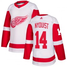 Men's Adidas Detroit Red Wings Gustav Nyquist White Jersey - Authentic