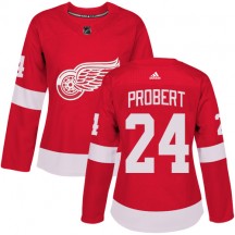 Women's Adidas Detroit Red Wings Bob Probert Red Home Jersey - Authentic