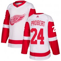 Youth Adidas Detroit Red Wings Bob Probert White Away Jersey - Authentic