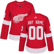 Women's Adidas Detroit Red Wings Custom Red Home Jersey - Authentic