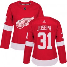 Women's Adidas Detroit Red Wings Curtis Joseph Red Home Jersey - Authentic