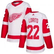 Youth Adidas Detroit Red Wings Joe Vitale White Away Jersey - Authentic