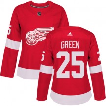Women's Adidas Detroit Red Wings Mike Green Green Red Home Jersey - Authentic