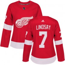Women's Adidas Detroit Red Wings Ted Lindsay Red Home Jersey - Premier