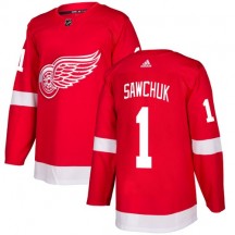 Men's Adidas Detroit Red Wings Terry Sawchuk Red Home Jersey - Premier