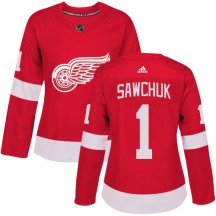 Women's Adidas Detroit Red Wings Terry Sawchuk Red Home Jersey - Premier
