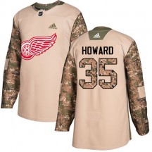 Youth Adidas Detroit Red Wings Jimmy Howard Camo Veterans Day Practice Jersey - Authentic