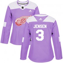 Women's Adidas Detroit Red Wings Nick Jensen Purple Fights Cancer Practice Jersey - Authentic
