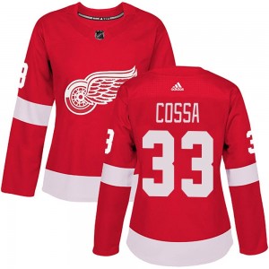 Women's Adidas Detroit Red Wings Sebastian Cossa Red Home Jersey - Authentic