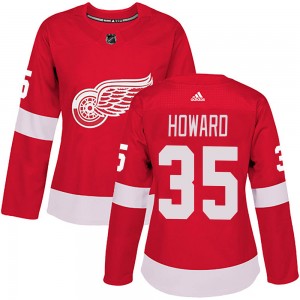 Women's Adidas Detroit Red Wings Jimmy Howard Red Home Jersey - Authentic