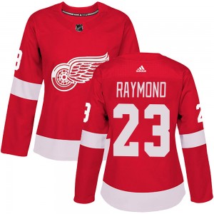 Women's Adidas Detroit Red Wings Lucas Raymond Red Home Jersey - Authentic
