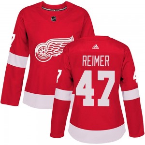 Women's Adidas Detroit Red Wings James Reimer Red Home Jersey - Authentic