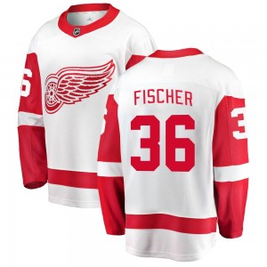 Men's Fanatics Branded Detroit Red Wings Christian Fischer White Away Jersey - Breakaway