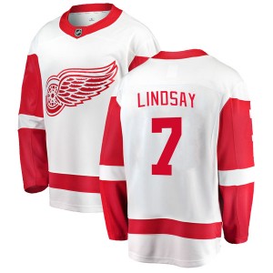 Men's Fanatics Branded Detroit Red Wings Ted Lindsay White Away Jersey - Breakaway