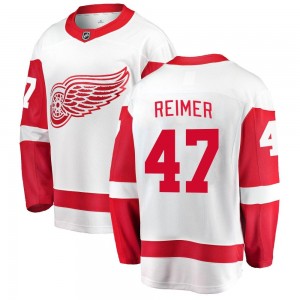 Men's Fanatics Branded Detroit Red Wings James Reimer White Away Jersey - Breakaway