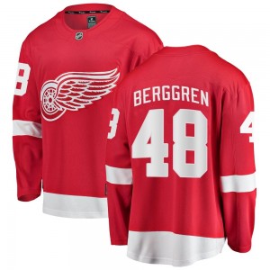 Men's Fanatics Branded Detroit Red Wings Jonatan Berggren Red Home Jersey - Breakaway