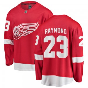 Men's Fanatics Branded Detroit Red Wings Lucas Raymond Red Home Jersey - Breakaway