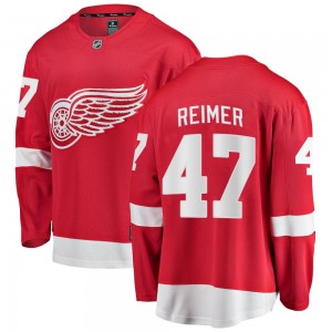 Men's Fanatics Branded Detroit Red Wings James Reimer Red Home Jersey - Breakaway