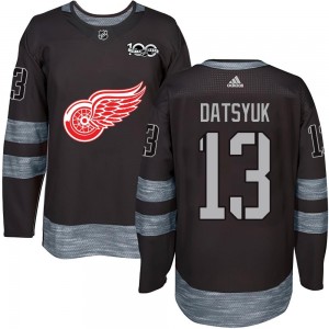 Youth Detroit Red Wings Pavel Datsyuk Black 1917-2017 100th Anniversary Jersey - Authentic