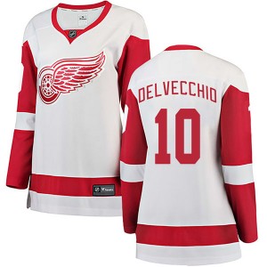 Women's Fanatics Branded Detroit Red Wings Alex Delvecchio White Away Jersey - Breakaway