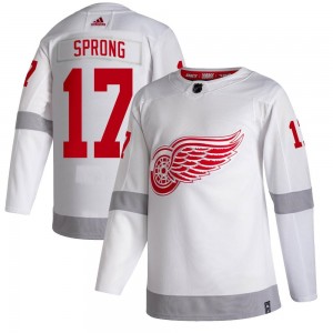 Men's Adidas Detroit Red Wings Daniel Sprong White 2020/21 Reverse Retro Jersey - Authentic