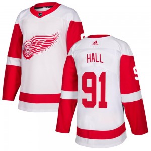 Youth Adidas Detroit Red Wings Curtis Hall White Jersey - Authentic