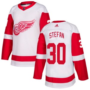 Youth Adidas Detroit Red Wings Greg Stefan White Jersey - Authentic