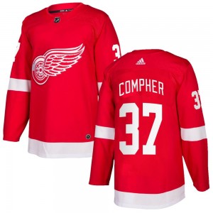 Youth Adidas Detroit Red Wings J.T. Compher Red Home Jersey - Authentic