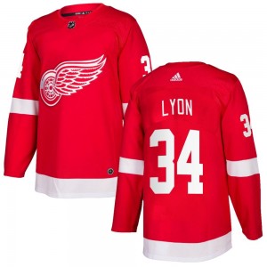 Youth Adidas Detroit Red Wings Alex Lyon Red Home Jersey - Authentic