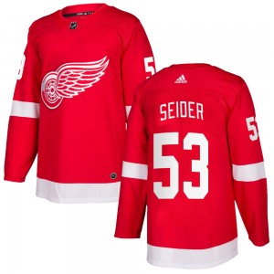 Youth Adidas Detroit Red Wings Moritz Seider Red Home Jersey - Authentic
