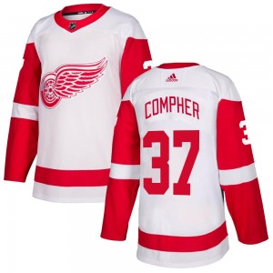 Men's Adidas Detroit Red Wings J.T. Compher White Jersey - Authentic