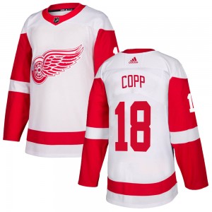 Men's Adidas Detroit Red Wings Andrew Copp White Jersey - Authentic