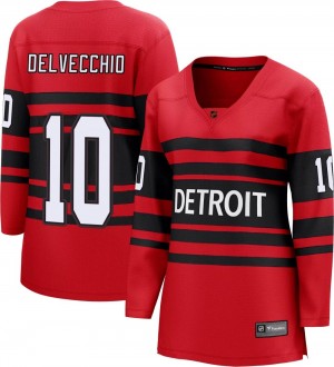 Women's Fanatics Branded Detroit Red Wings Alex Delvecchio Red Special Edition 2.0 Jersey - Breakaway