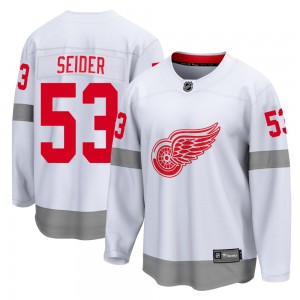 Youth Fanatics Branded Detroit Red Wings Moritz Seider White 2020/21 Special Edition Jersey - Breakaway
