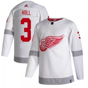 Youth Adidas Detroit Red Wings Justin Holl White 2020/21 Reverse Retro Jersey - Authentic