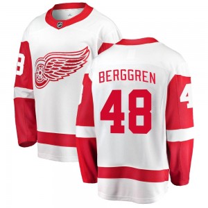 Youth Fanatics Branded Detroit Red Wings Jonatan Berggren White Away Jersey - Breakaway