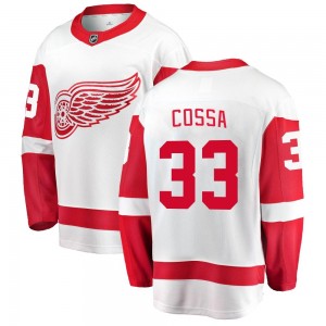 Youth Fanatics Branded Detroit Red Wings Sebastian Cossa White Away Jersey - Breakaway