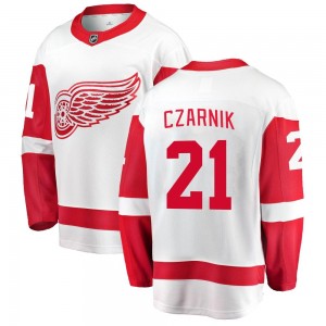 Youth Fanatics Branded Detroit Red Wings Austin Czarnik White Away Jersey - Breakaway