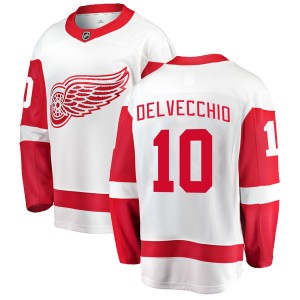 Youth Fanatics Branded Detroit Red Wings Alex Delvecchio White Away Jersey - Breakaway