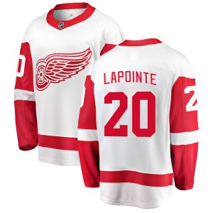 Youth Fanatics Branded Detroit Red Wings Martin Lapointe White Away Jersey - Breakaway