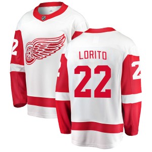 Youth Fanatics Branded Detroit Red Wings Matthew Lorito White Away Jersey - Breakaway