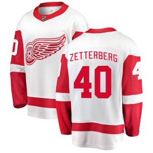 Youth Fanatics Branded Detroit Red Wings Henrik Zetterberg White Away Jersey - Breakaway