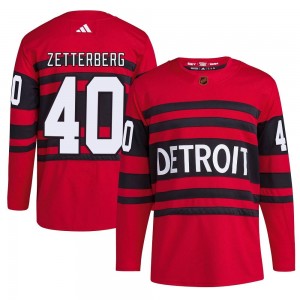 Men's Adidas Detroit Red Wings Henrik Zetterberg Red Reverse Retro 2.0 Jersey - Authentic
