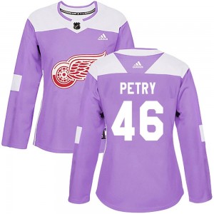 Women's Adidas Detroit Red Wings Jeff Petry Purple Hockey Fights Cancer Practice Jersey - Authentic
