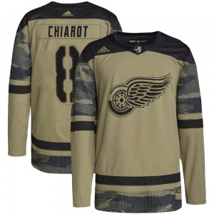 Youth Adidas Detroit Red Wings Ben Chiarot Camo Military Appreciation Practice Jersey - Authentic