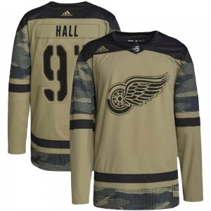 Youth Adidas Detroit Red Wings Curtis Hall Camo Military Appreciation Practice Jersey - Authentic